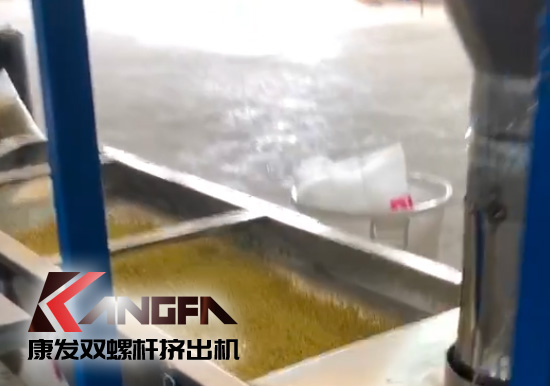 單、雙螺桿擠出機優(yōu)勢互補、高效率高產能！康發(fā)塑機JSH-75/180雙階式（雙螺桿/單螺桿）擠出機組試機!